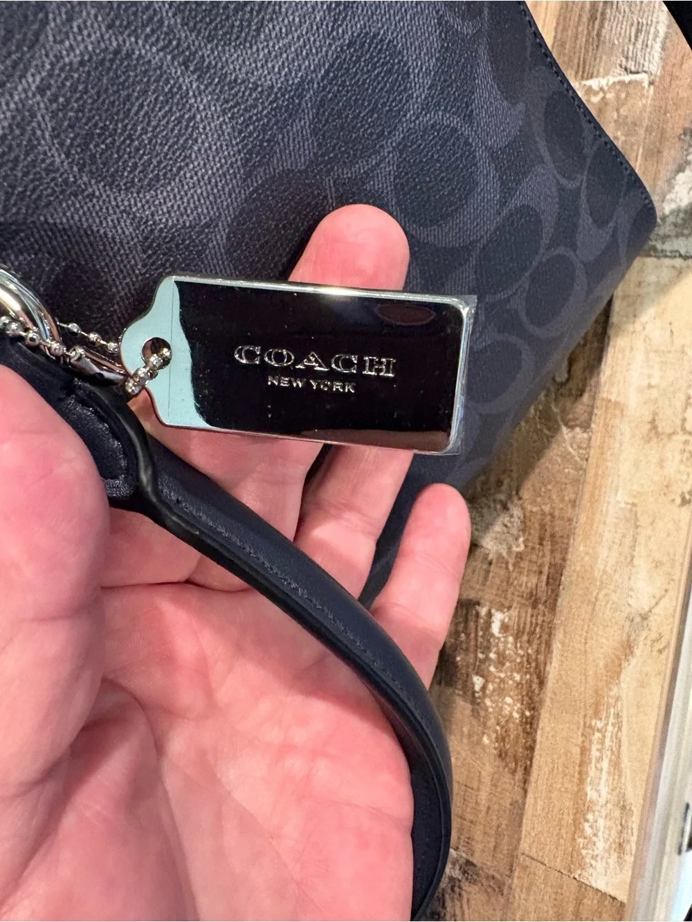 Coach Midnight Navy Signature Satchel NWOT